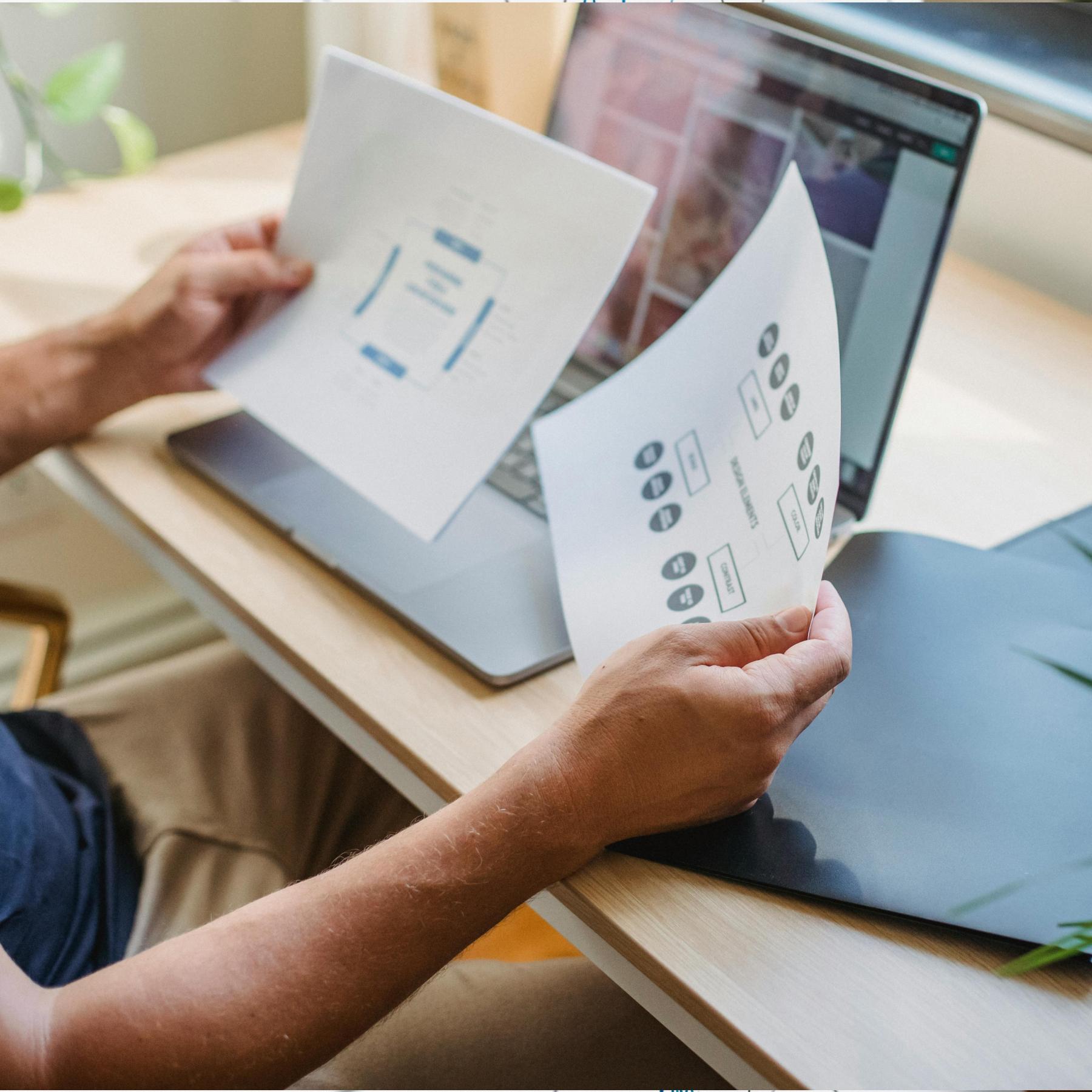 Man reviewing paperwork