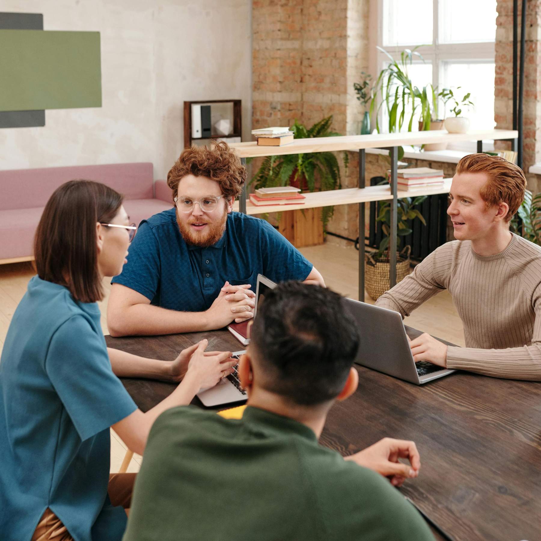 Group of adults learning English