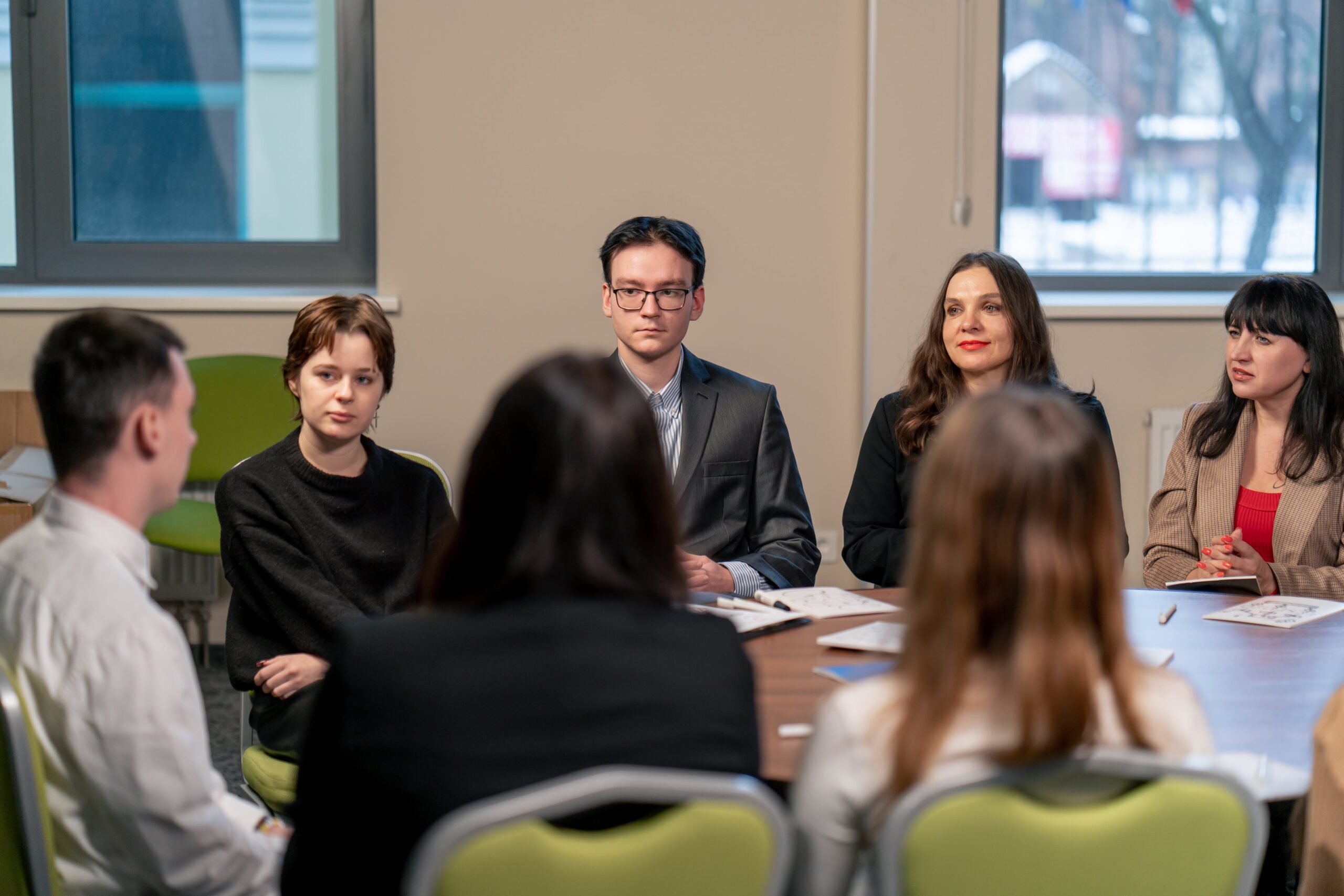 Team participating in professional English workshop