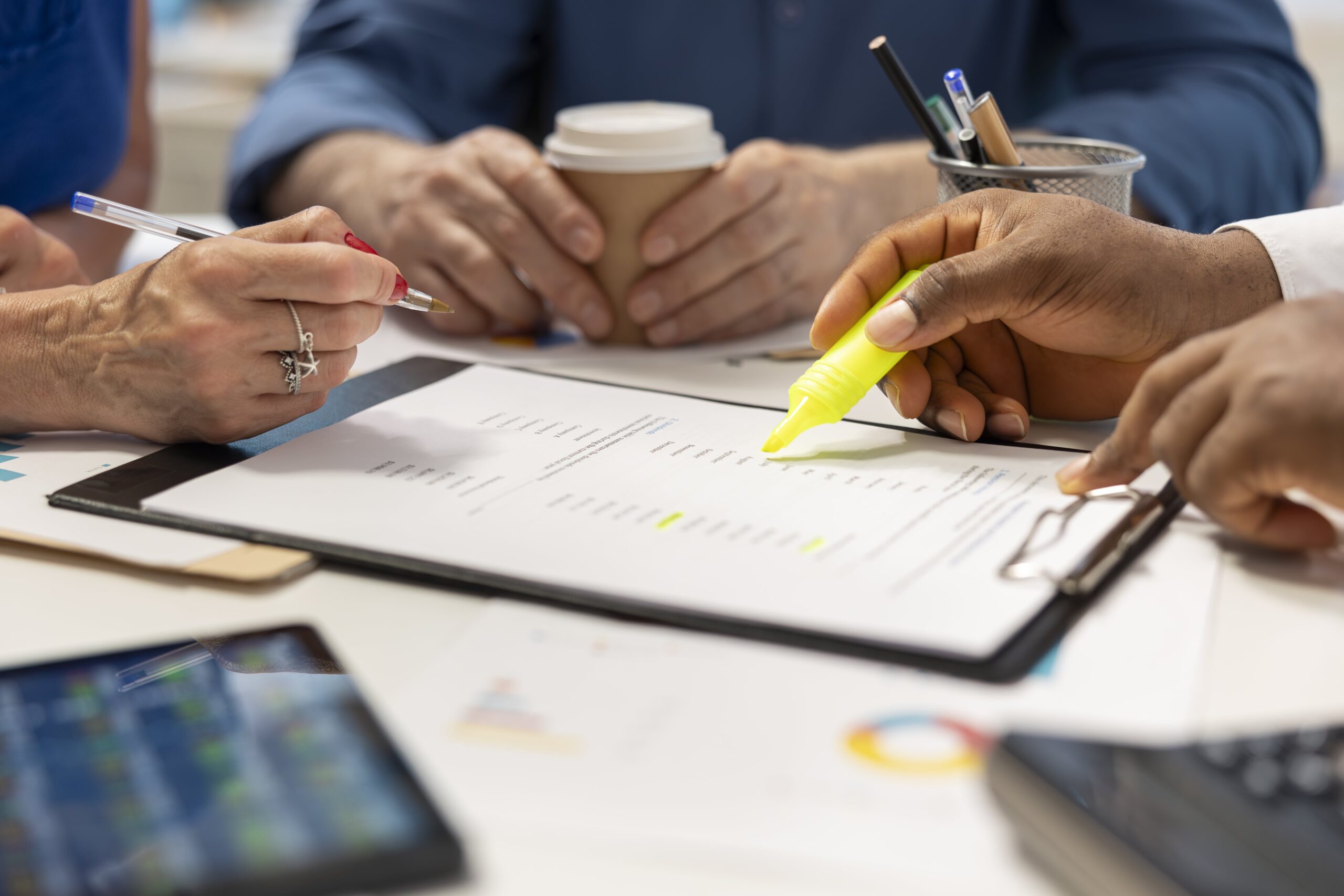 Group discussion during English class