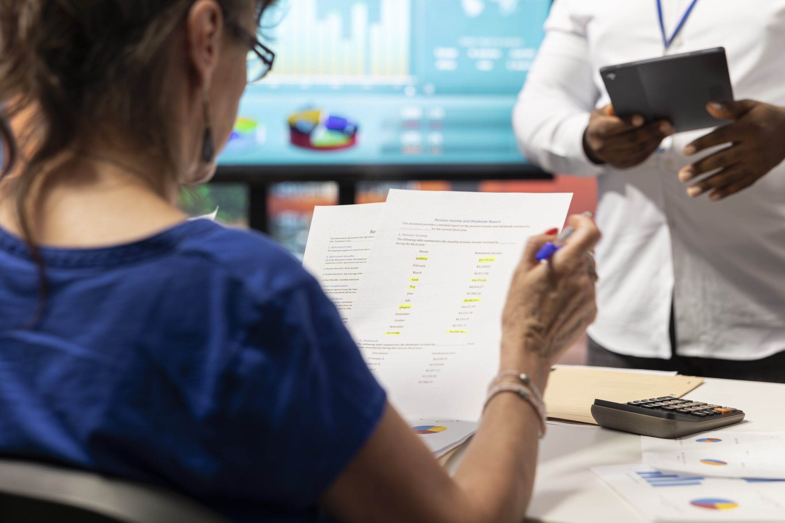 Senior woman studying English